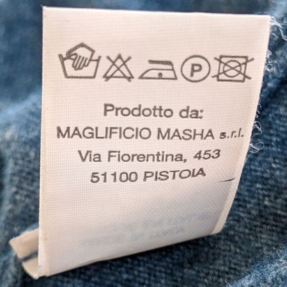 Eredi Pisano Roma Men's Blue Cashmere Wool Blend Crewneck Sweater Size XS - Picture 6 of 6